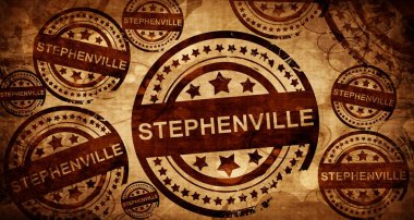 Stephenville, kağıt arka plan üzerinde vintage damgası