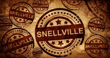 Snellville, kağıt arka plan üzerinde vintage damgası