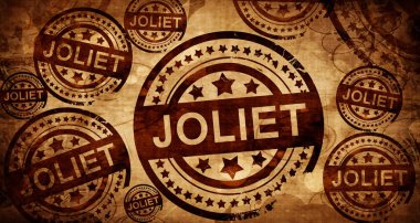 Joliet, kağıt arka plan üzerinde vintage damgası