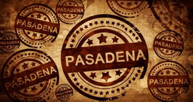 Pasadena, kağıt arka plan üzerinde vintage damgası