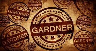 Gardner, kağıt arka plan üzerinde vintage damgası