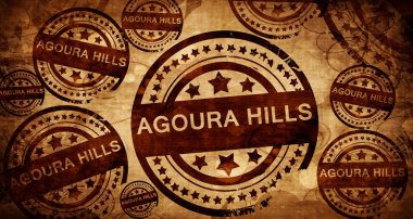 Agoura hills, kağıt arka plan üzerinde vintage damgası