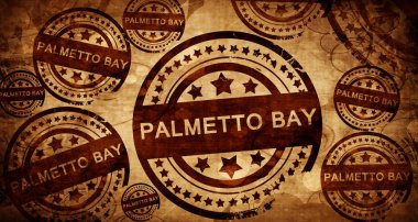 Palmetto bay, kağıt arka plan üzerinde vintage damgası