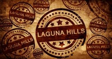 Laguna hills, kağıt arka plan üzerinde vintage damgası