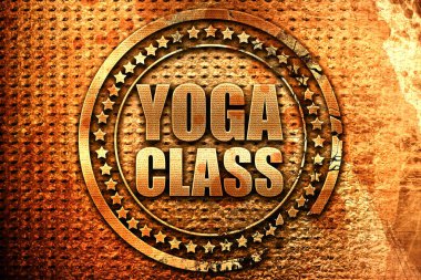 Yoga sınıfı, 3B oluşturmayı, grunge metal pul