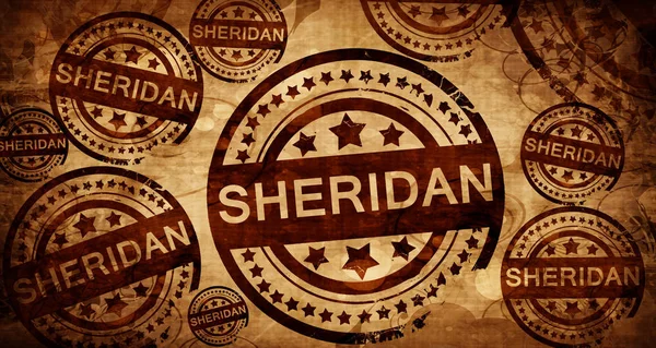 Sheridan, vintage stamp on paper background — Stock Photo, Image