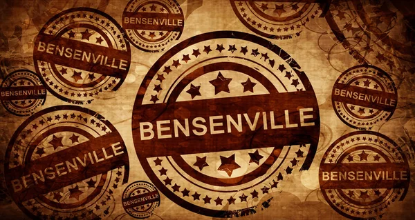 Bensenville, kağıt arka plan üzerinde vintage damgası
