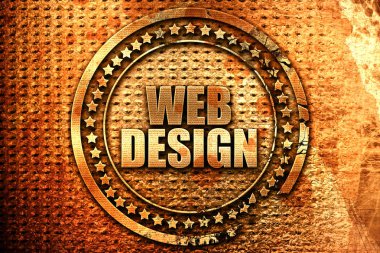 Web tasarımı, 3d oluşturma, grunge metal metni