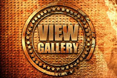 galeri, 3d görüntüleme, grunge metal metni