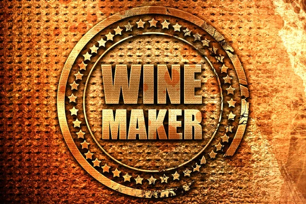 Wine Maker Rendering Grunge Metal Text — Stock Photo, Image