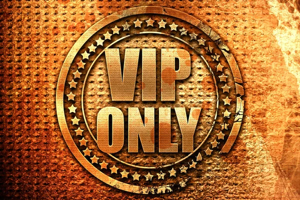 Vip Only Rendering Grunge Metal Text — 스톡 사진