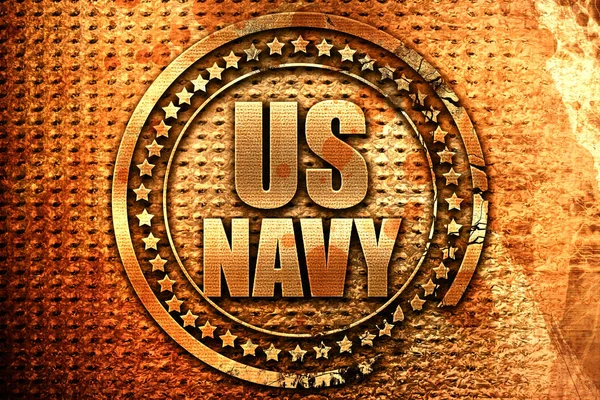 us navy, 3D rendering, grunge metal text