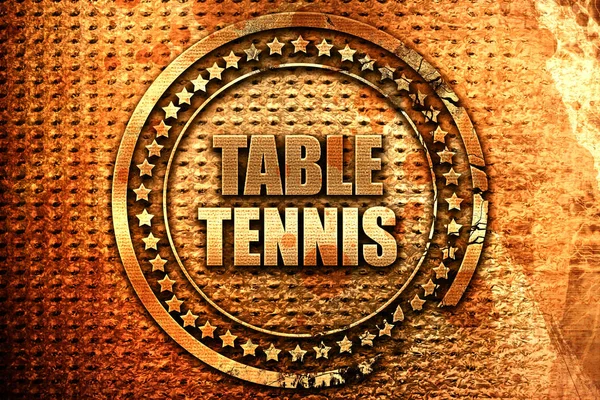 Tennis Table Rendu Texte Grunge Metal — Photo