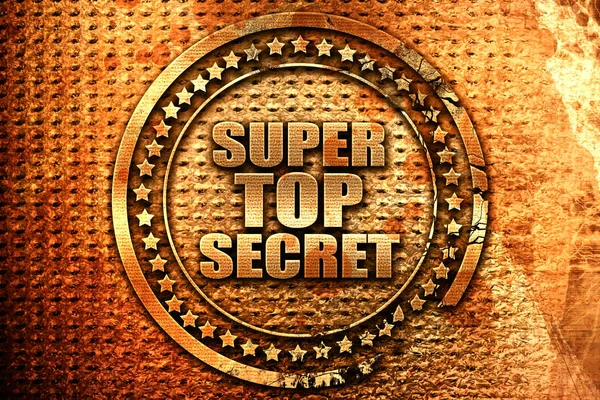 Super Top Secret Απόδοση Grunge Metal Κείμενο — Φωτογραφία Αρχείου