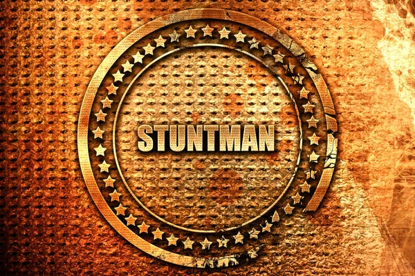 Stuntman Rendering Grunge Metal Text — 스톡 사진