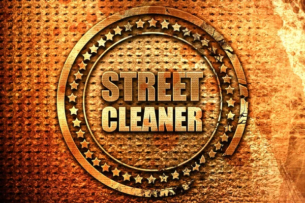 Street Cleaner Rendering Grunge Metal Κείμενο — Φωτογραφία Αρχείου