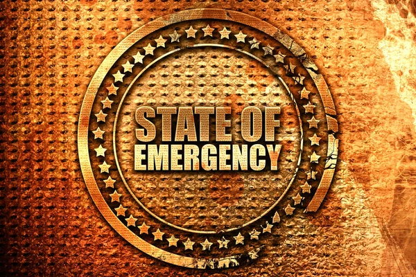 Estado Emergencia Representación Texto Metal Grunge —  Fotos de Stock