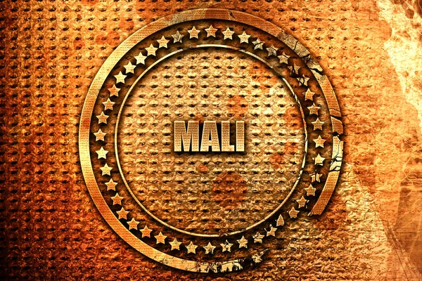 Mali Rendering Grunge Metal Text — Foto Stock