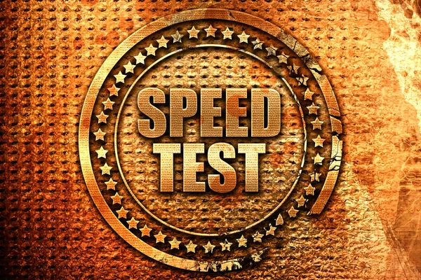 Test Velocità Rendering Testo Metallico Grunge — Foto Stock