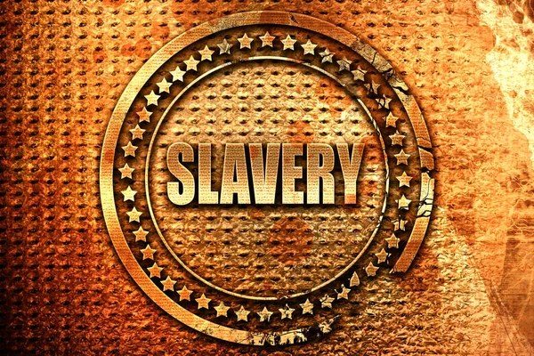 Σκλάβος Σήμα Φόντο Μερικές Ομαλές Γραμμές Απόδοση Grunge Μεταλλικό Κείμενο — Φωτογραφία Αρχείου