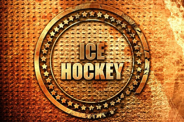Eishockey Zeichenhintergrund Mit Weichen Glatten Linien Rendering Grunge Text Aus — Stockfoto