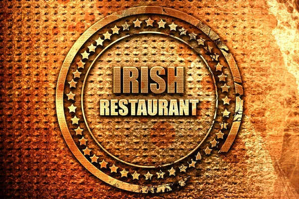 Delicious Irish Cuisine Some Smooth Lines Rendering Grunge Metal Text — 스톡 사진