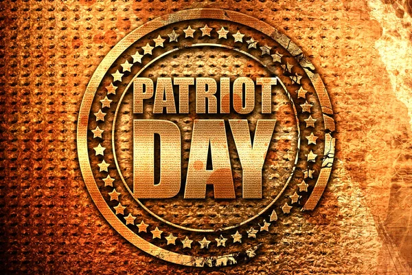 Patriot day, 3d-rendering, grunge metallstämpel — Stockfoto