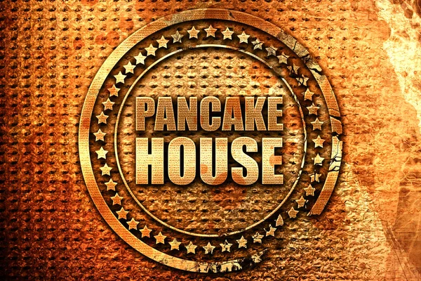 Pancake house, rendu 3D, timbre métal grunge — Photo