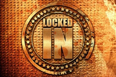 3d render, grunge metal pul kilitli