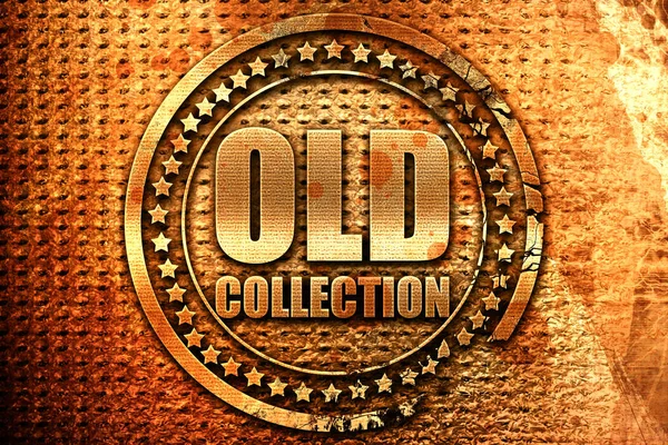 오래 된 컬렉션, 3d 렌더링, grunge 금속 스탬프 — 스톡 사진