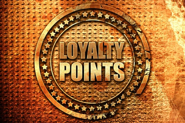 Loyalty points, 3D rendering, grunge metal stamp — Stock Photo, Image