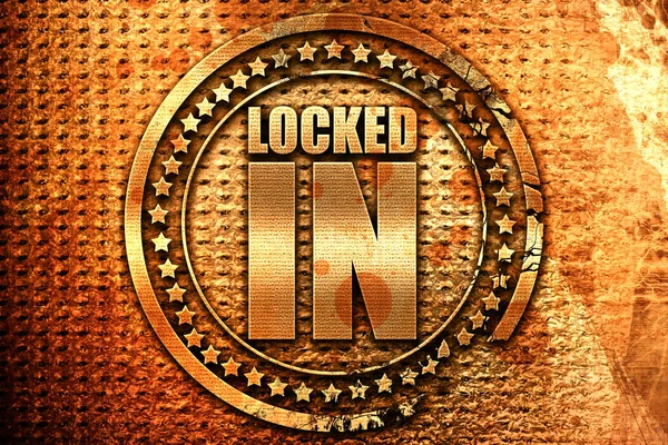 3d render, grunge metal pul kilitli