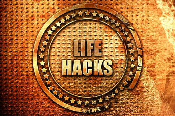 yaşam hacks, 3d render, grunge metal pul