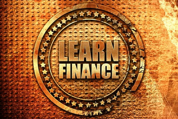 learn finance, 3D rendering, grunge metal stamp