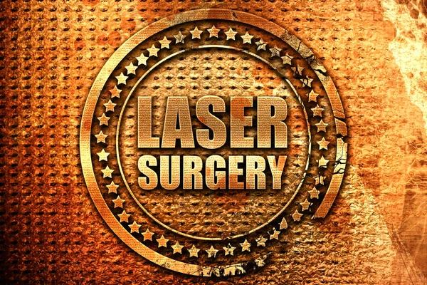 Laserchirurgie, 3D-Rendering, Grunge-Metallstempel — Stockfoto