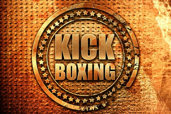 Kickboxen, 3D-Rendering, Grunge-Stempel — Stockfoto