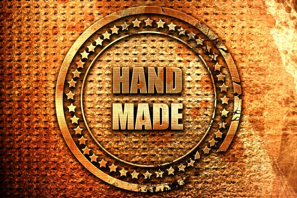 Hand made sign, 3D rendering, grunge metal stamp — Stock Photo, Image