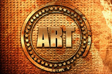 Sanat, 3d render, grunge metal pul