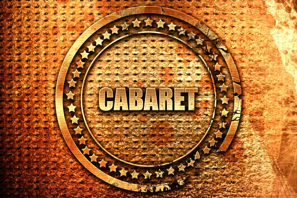 Cabaret, 3D-rendering, grunge metalen stempel — Stockfoto