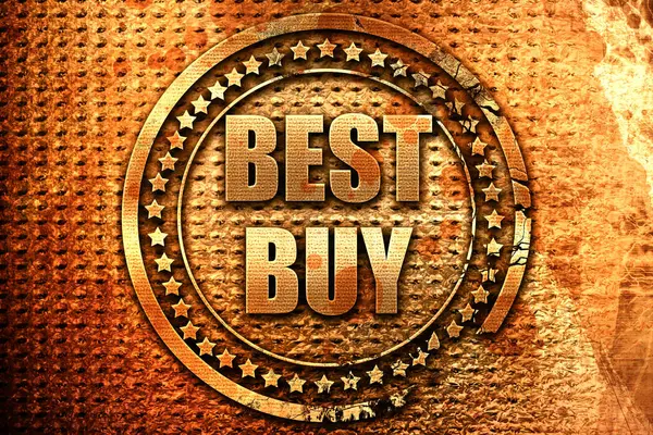 Best Buy Best buy teken, 3D-rendering, grunge metalen stempel — Stockfoto