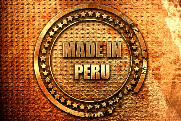 Peru, 3d render, grunge metal pul yaptım — Stok fotoğraf