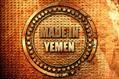 Yemen, 3d render, grunge metal pul yaptım