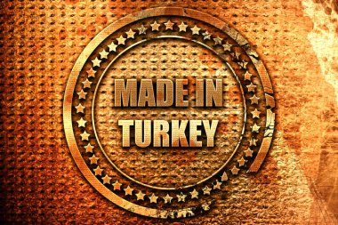 Türkiye, 3d render, grunge metal pul yaptım