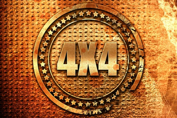 4x4, 3D рендеринг, грандж-метал марка — стокове фото