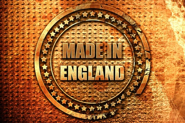 Made in england, 3D-Rendering, Grunge-Metallstempel — Stockfoto
