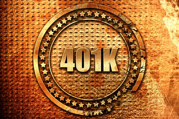 401k, 3D-Rendering, Grunge-Metallstempel — Stockfoto