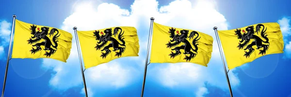 Vlaanderen, vlaanderen vlag, 3D-rendering — Stockfoto