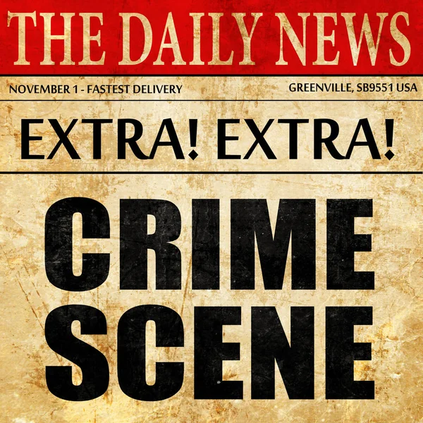 Zbrodni, tekst artykułu gazety — Zdjęcie stockowe