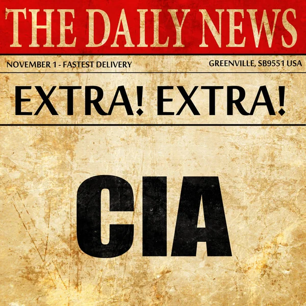 CIA, krant artikel tekst — Stockfoto