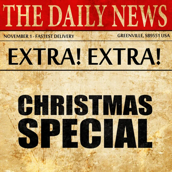 Navidad especial, texto del artículo del periódico — Foto de Stock